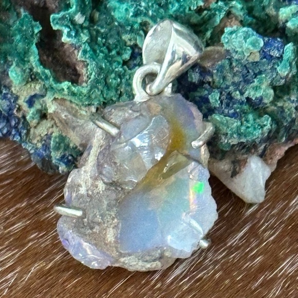 Genuine Ethiopian rough raw sterling silver pendant - Picture 4 of 5